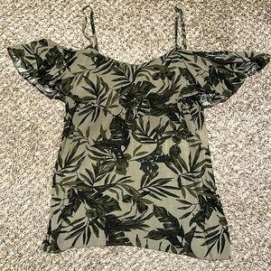 Old Navy Green Floral Top (S)